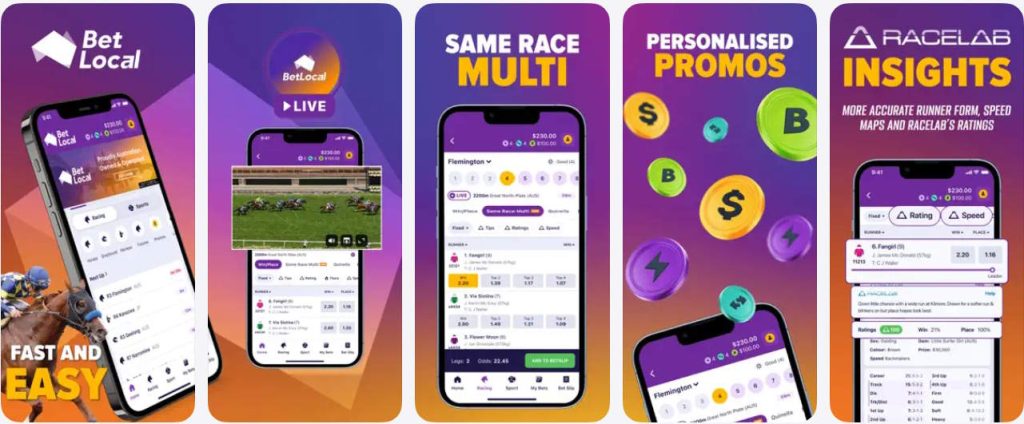betlocal betting app screenshot
